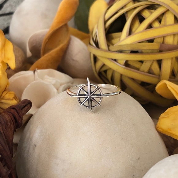 Sterling Silver Compass Ring - Picture 3 of 3